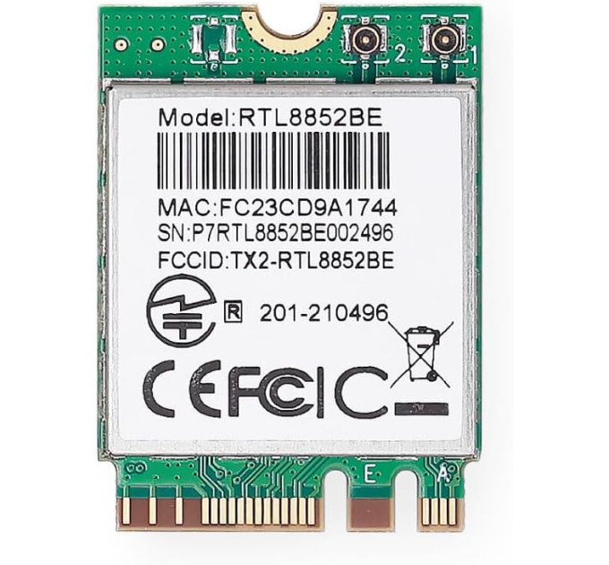 Сетевая карта MediaTek WIFI 6 RTL8852BE Двухдиапазонный адаптер, Bluetooth модуль для ПК / Ноутбука (19530)