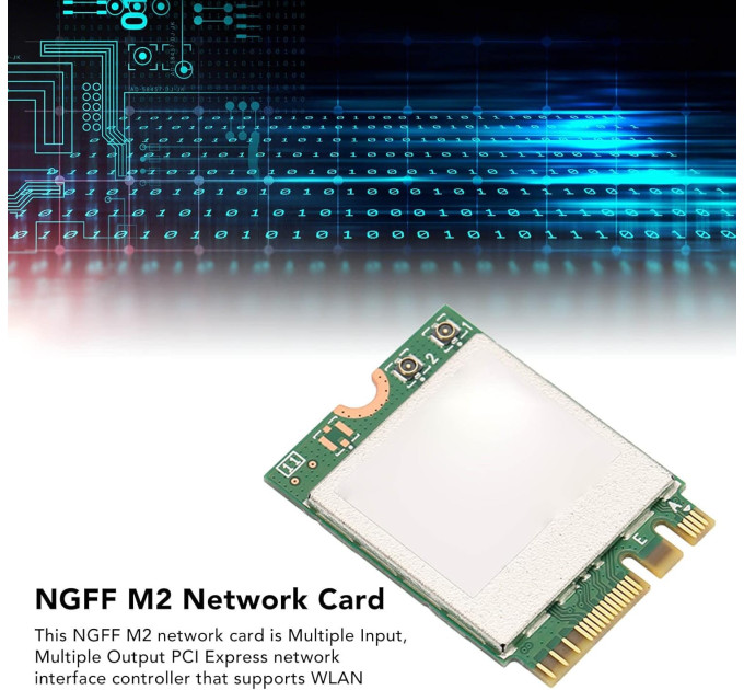 Сетевая карта MediaTek WIFI 6 RTL8852BE Двухдиапазонный адаптер, Bluetooth модуль для ПК / Ноутбука (19530)