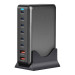 Сетевая зарядная станция ILEPO 500W на 2 USB+6 Type-C мультизарядное устройство мощный блок питания (Black) (19339)