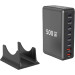 Сетевая зарядная станция ILEPO 500W на 2 USB+6 Type-C мультизарядное устройство мощный блок питания (Black) (19339)