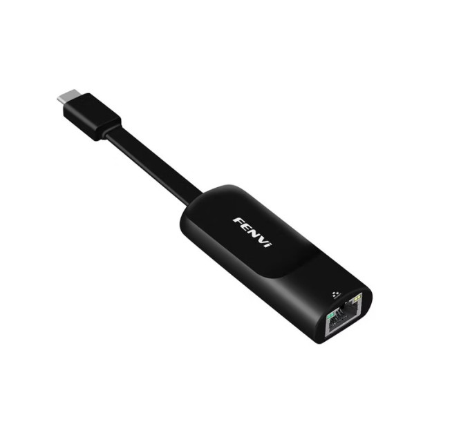 Сетевой адаптер Type-C на RJ45 Fenvi FR-G1000C 1000Mbps Gigabit Ethernet переходник сетевая карта (Black) (19128)