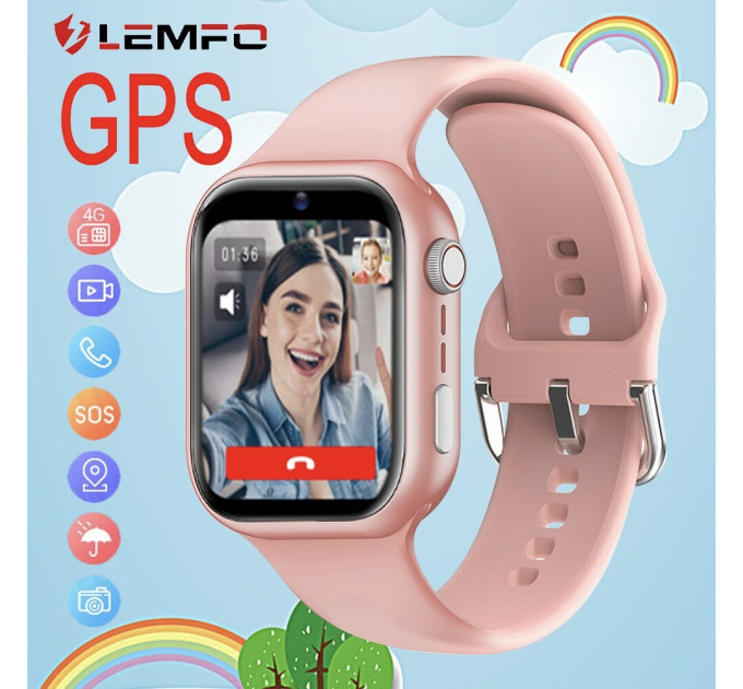 Дитячі смарт-годинник LEMFO K20 4G з камерою WI-FI GPS SIM-картка Original силіконовий ремінець (Білий) (16739)
