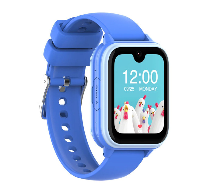 Смарт-часы детские Wonlex KT33 с камерой WI-FI GPS SIM-карта Original силиконовый ремешок (Blue) (17776)
