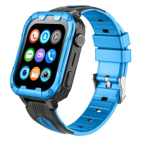 Смарт-часы детские с видеозвонком Wonlex KT32 Original WI-FI GPS SIM-карта (Blue)