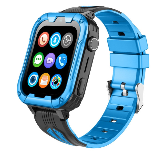 Смарт-часы детские с видеозвонком Wonlex KT32 Original WI-FI GPS SIM-карта (Blue) (18344)