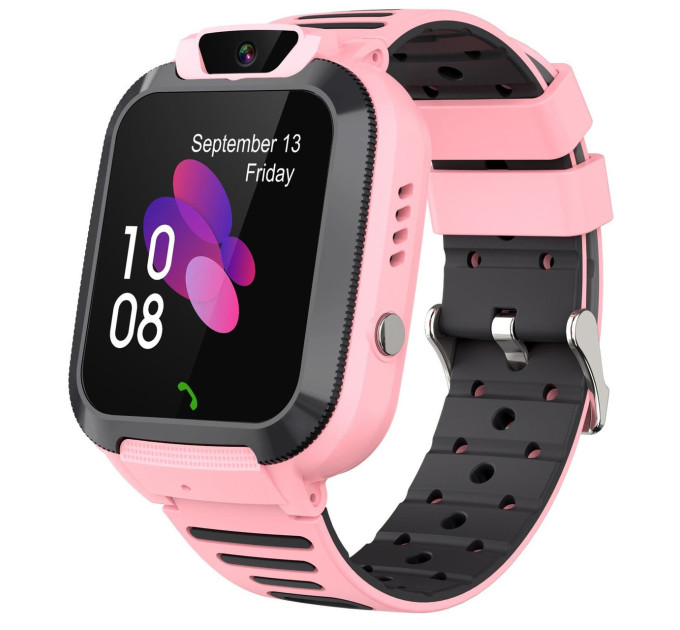 Смарт-часы телефон детские Smart Watch Q20 с видеозвонком WI-FI GPS SIM-карта (Pink) (18579)