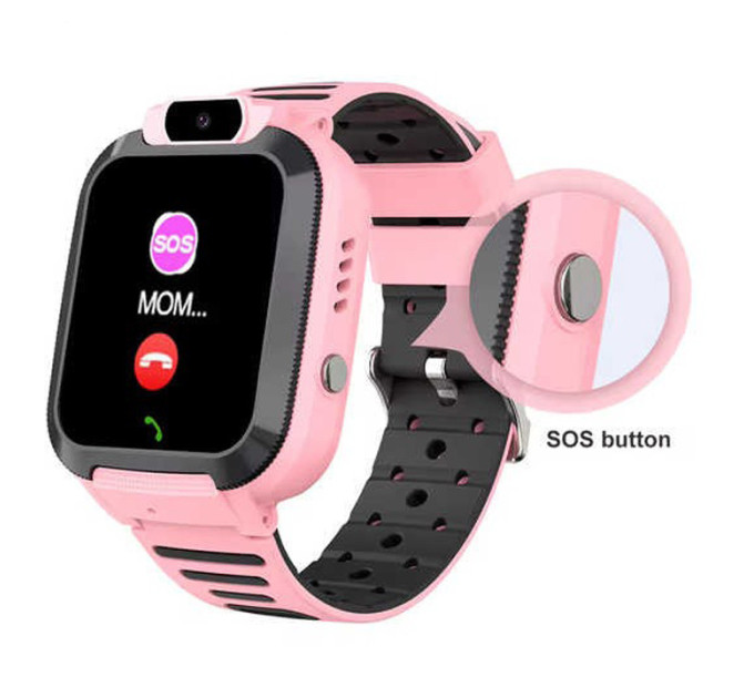 Смарт-часы телефон детские Smart Watch Q20 с видеозвонком WI-FI GPS SIM-карта (Pink) (18579)