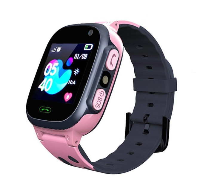 Смарт-часы телефон детские Smart Watch S1 с видеозвонком WI-FI GPS SIM-карта (Pink) (18582)
