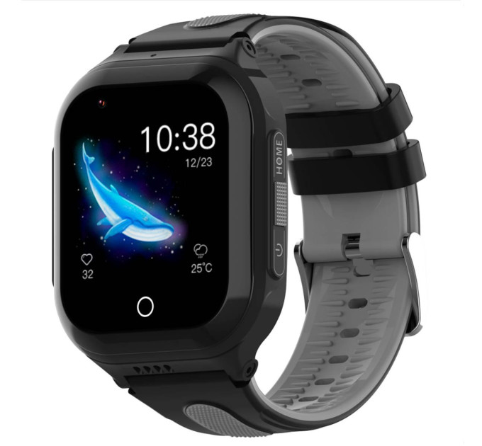 Смарт часы-телефон детские Wonlex KT24S 4G камера прослушка геозона WI-FI GPS SIM Original (Black) (16998)