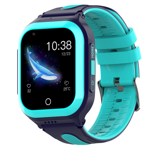 Смарт часы-телефон детские Wonlex KT24S 4G камера прослушка геозона WI-FI GPS SIM Original (Blue) (17000)