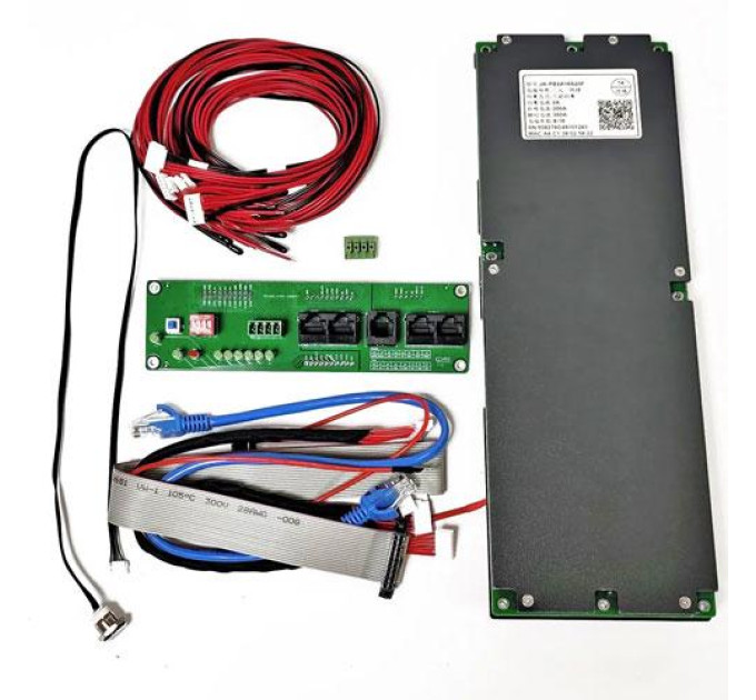 Смарт плата с активним балансиром BMS JiKong JK-PB2A16S20P 8S-16S / 24V-48V / 200A Интеллектуальный контроллер управления аккумулятором LiFePO4, Li-ion, LTO (19797)