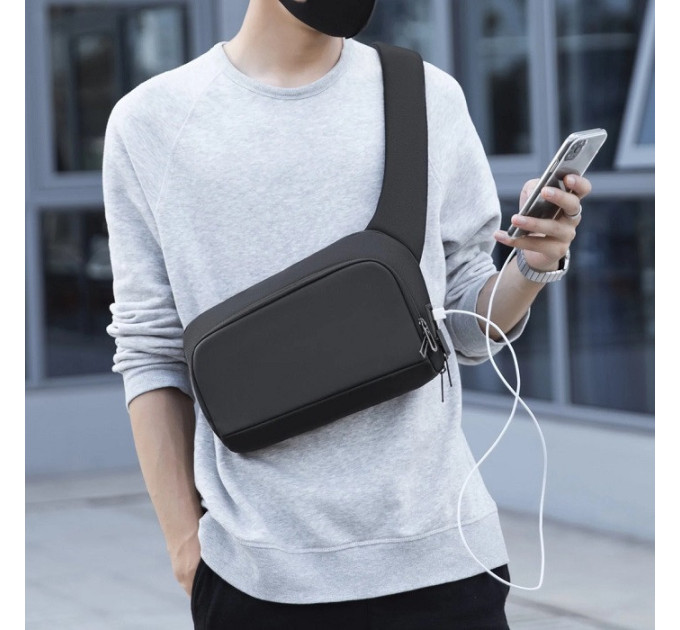 Сумка через плечо Mark Ryden 8893 5л с внешним USB(Black) (17594)