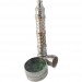 Трубка курительная металлическая + гриндер для измельчения табака №YD-486 (Silver Gold)