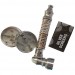 Трубка курильна металева + гриндер для подрібнення тютюну №YD-486 (Silver Gold)