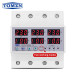 Цифровое реле контроля напряжения и тока трехфазное TOMZN TOVPD3-100VAS 100A 3×220V Умный защитный автомат переменного тока (19601)