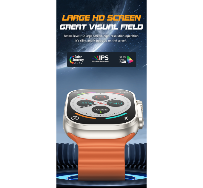 Умные смарт-часы телефон LEMFO B33 Original с камерой GPS Wi-Fi SIM-карта силиконовый ремешок (Silver Orange) (18753)