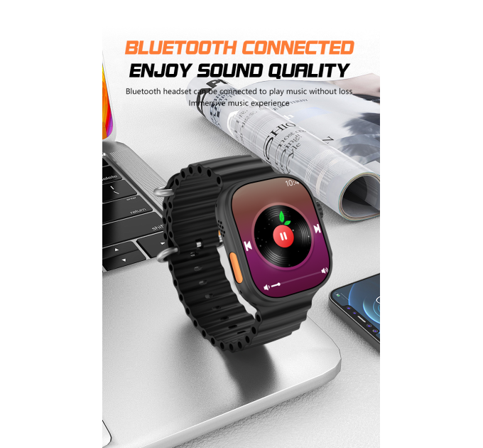 Умные смарт-часы телефон LEMFO B33 Original с камерой GPS Wi-Fi SIM-карта силиконовый ремешок (Silver Orange) (18753)