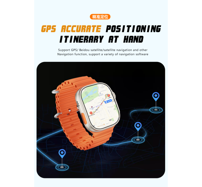 Умные смарт-часы телефон LEMFO B33 Original с камерой GPS Wi-Fi SIM-карта силиконовый ремешок (Silver Orange) (18753)