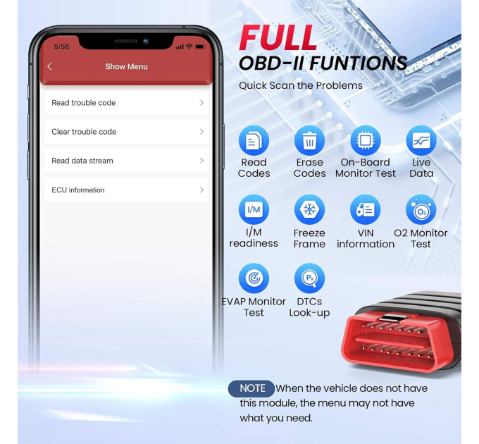 Универсальный автосканер Мультимарочный OBD2 Thinkcar ThinkDiag Mini Профессиональный диагностический сканер автомобильный ОБД2, EOBD, ELM327 (19804)