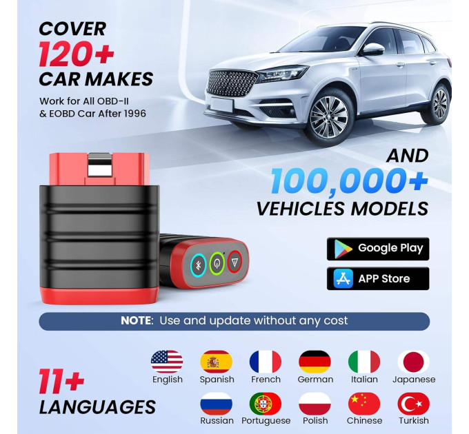 Универсальный автосканер Мультимарочный OBD2 Thinkcar ThinkDiag Mini Профессиональный диагностический сканер автомобильный ОБД2, EOBD, ELM327 (19804)