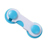 Замок на мебель защита от детей 9,5см (White Blue)