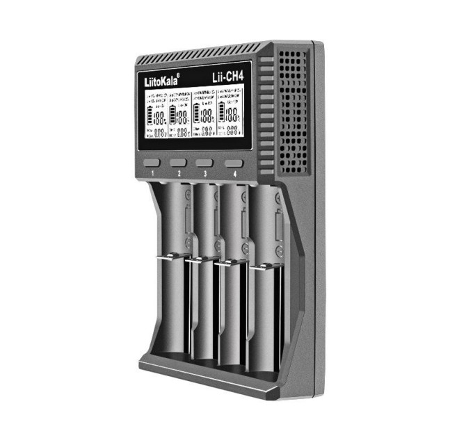 Зарядное устройство LiitoKala Lii-CH4 для аккумуляторов АА, ААА, 18650, 21700, 26650 Li-ion, Ni-MH, Ni-Cd (19422)