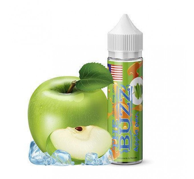 Рідина для електронних сигарет The Buzz Apple pen 0 мг 60 мл (Яблуко з холодком)