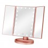 Зеркало с LED подсветкой тройное прямоугольное WJ26 (Pink)