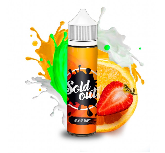 Жидкость для электронных сигарет Sold Out Orange Twist 0 мг 60 мл (Апельсин с клубникой и кокосом)