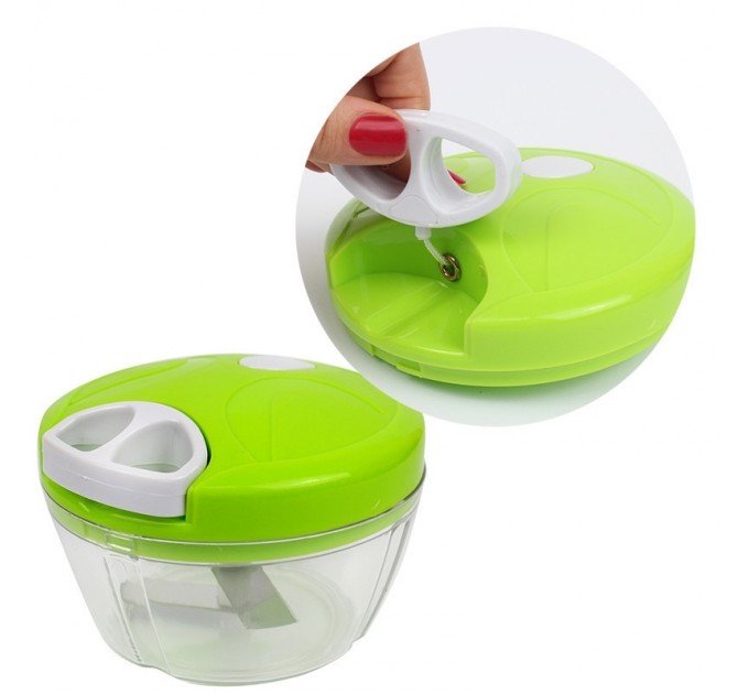 Ручний кухонний подрібнювач Easy Spin Cutter (Green)