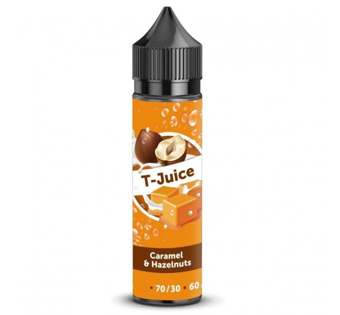 Рідина для електронних сигарет T-Juice Caramel & Hazelnuts 3 мг 60 мл (Карамель з фундкуком)