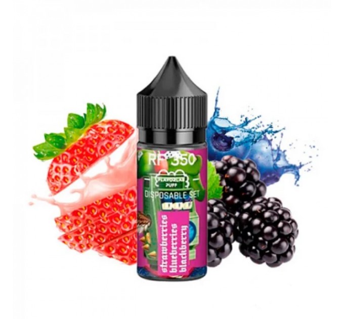 Рідина для POD систем Flavorlab FL 350 Strawberry blueberry blackberry 30 мл 30 мг (Полуниця чорниця ожина)