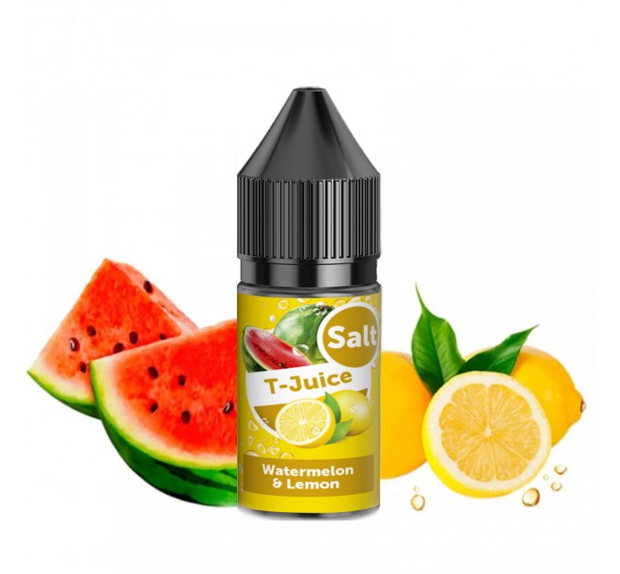 Жидкость для POD систем T-Juice Salt Watermelon Lemon 30 мл 50 мг (Арбуз Лимон)