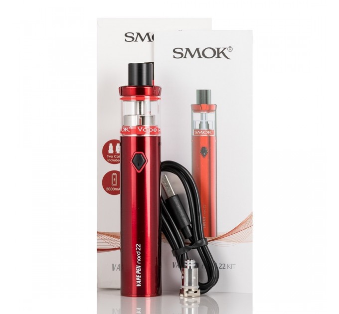Електронна цигарка SMOK VAPE PEN Nord 22 Pod System 2000mAh Kit Red