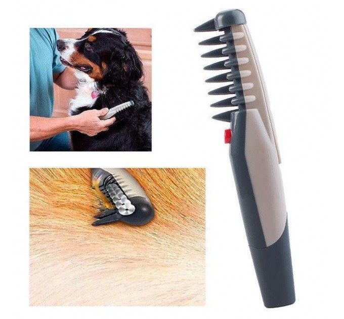 Расческа для шерсти животных Knot Out Electric Pet Comb (Gray) 