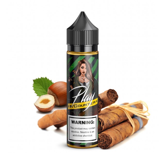 Жидкость для электронных сигарет PLAY N`Counter GREEN 3 мг 60 мл (Табак + орех)