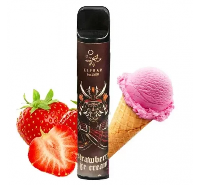 Одноразова електронна сигарета ELF BAR LUX Pod 850mAh 4.8ml 1500 затяжок Kit 20 мг, Strawberry Ice Cream