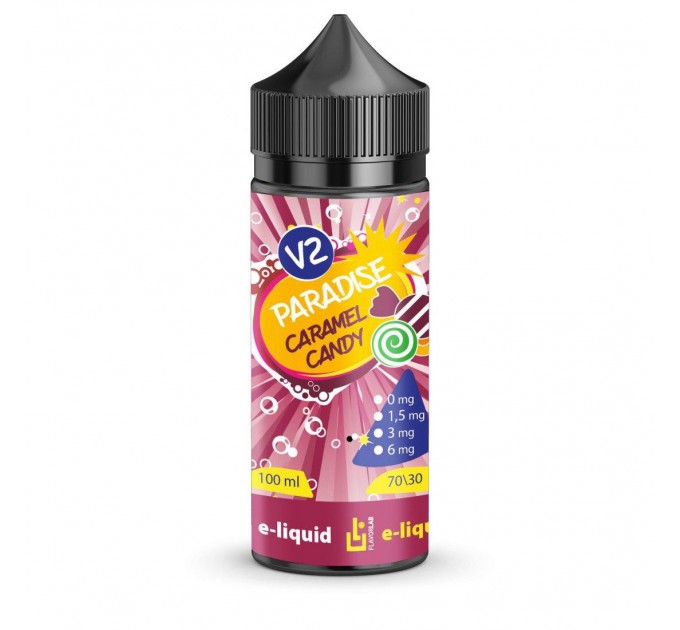 Жидкость для электронных сигарет Paradise V2 Caramel candy 6 мг 100 мл (Карамельные конфеты)