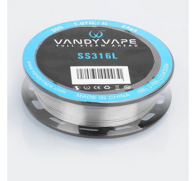 Дріт для спіралі Vandy Vape Resistance Wire Stainless Steel 316L 24GA