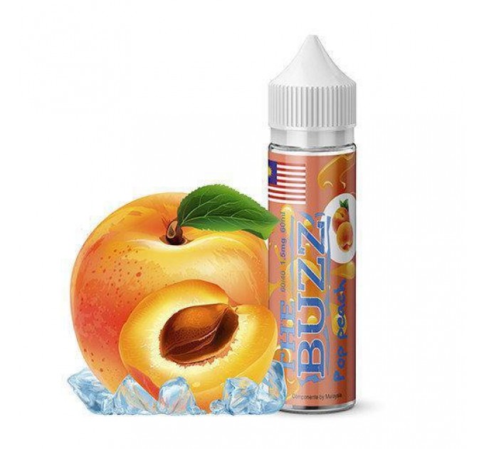 Рідина для електронних сигарет The Buzz Pop Peach 1.5 мг 60 мл (Стиглий персик)