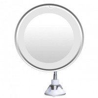 Зеркало на присоске с LED подсветкой Flexible круглое (White)