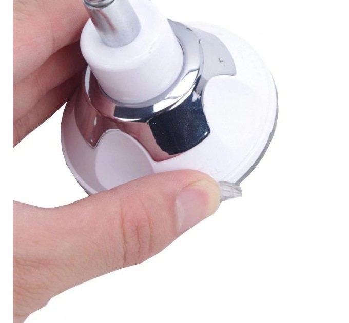 Дзеркало на присосці з LED підсвічуванням Flexible кругле (White)