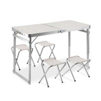 Стол чемодан раскладной со стульями Folding Table 13310 (White)