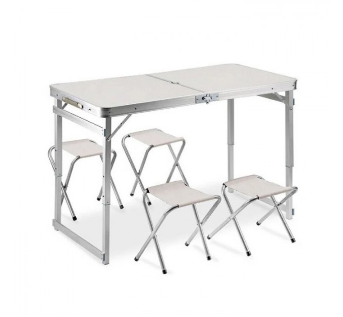 Стіл валіза розкладний зі стільцями Folding Table 13310 (White)