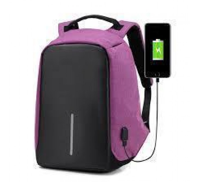 Рюкзак для ноутбука з USB Bobby (Purple Black)