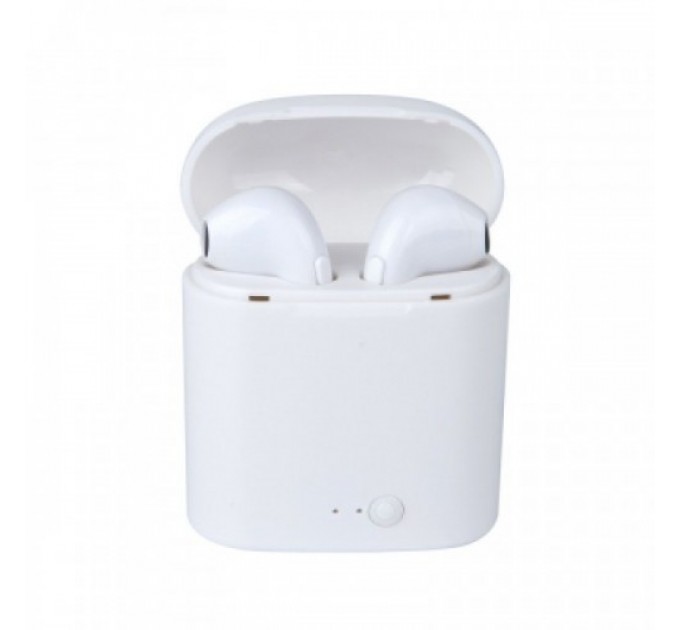 Бездротові блютуз навушники i7 Mini TWS з боксом для заряджання White