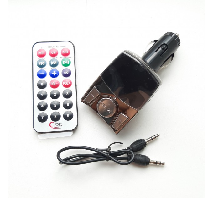Автомобільний FM модулятор 990 USB/micro SD від прикурювача Silver