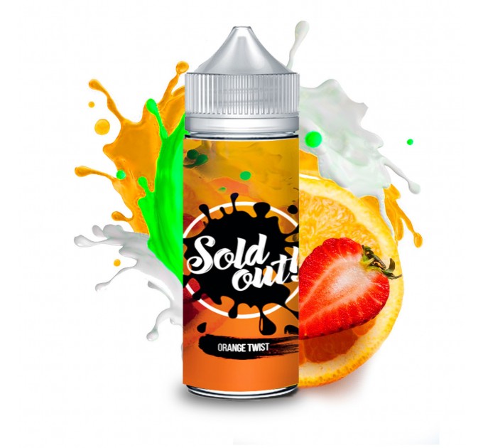 Рідина для електронних сигарет Sold Out Orange Twist 0 мг 120 мл (Апельсин із полуницею та кокосом)