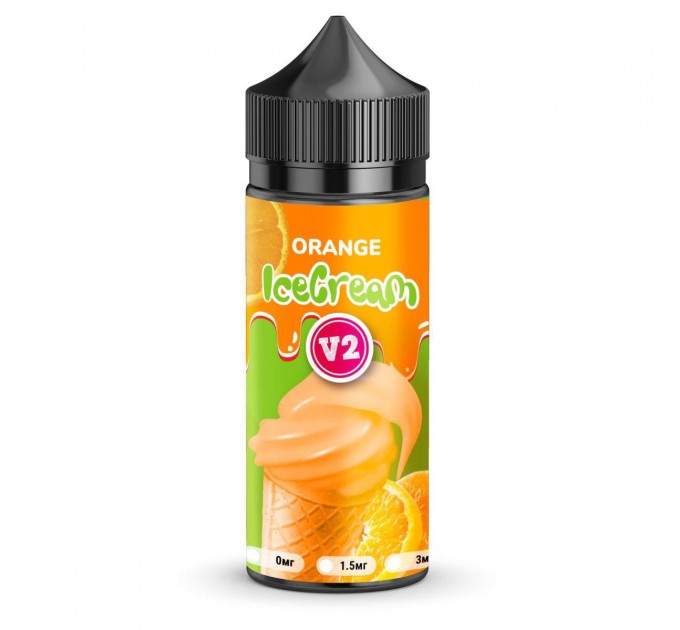 Рідина для електронних сигарет Ice Cream V2 Orange 0 мг 100 мл (Апельсинове морозиво)