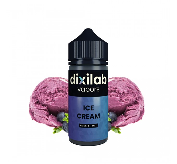 Рідина для електронних сигарет Dixilab ICE CREAM 3 мг 100 мл (Ванільне морозиво + ягоди)